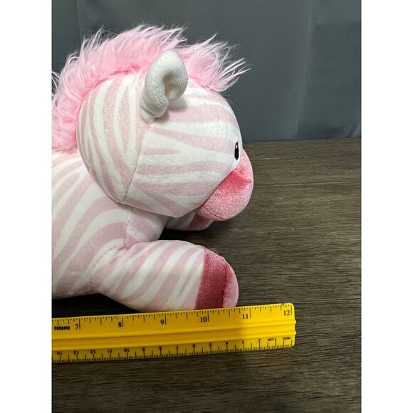 Animal Adventure Pink Striped Zebra with Heart Plush - Picture 5 of 5